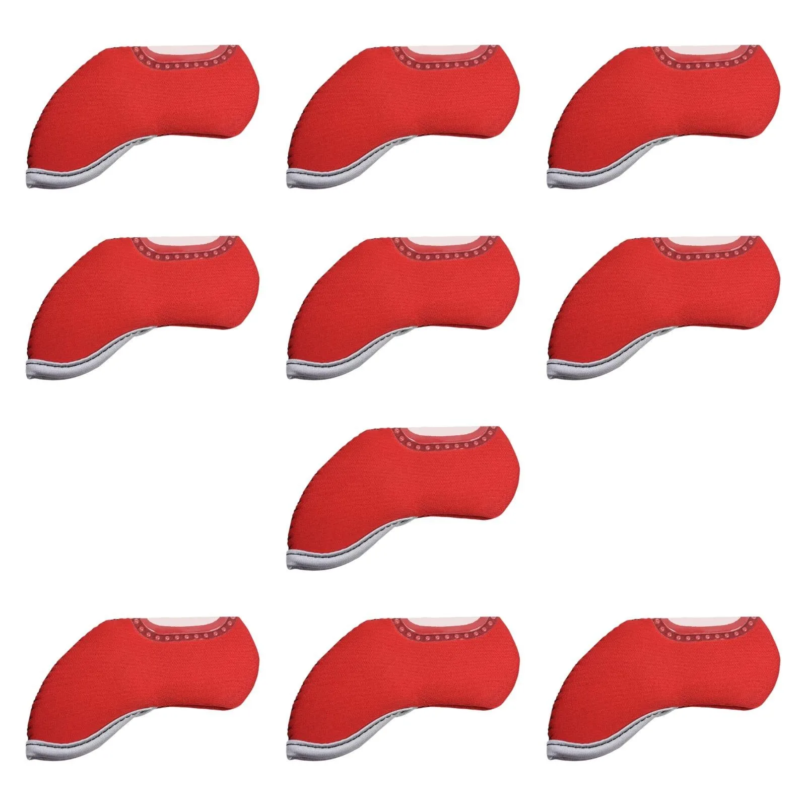 10 Pieces Golf Head Cover Protective Sleeves for Golf Cue Golf Games Outdoor Red