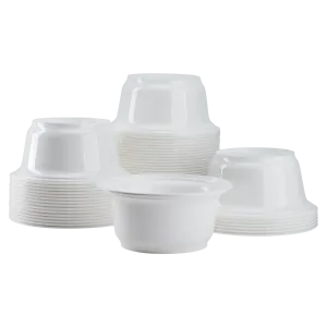 [300 ct] 36 oz Disposable Bowls | White | Injection Molded PP | 179 mm