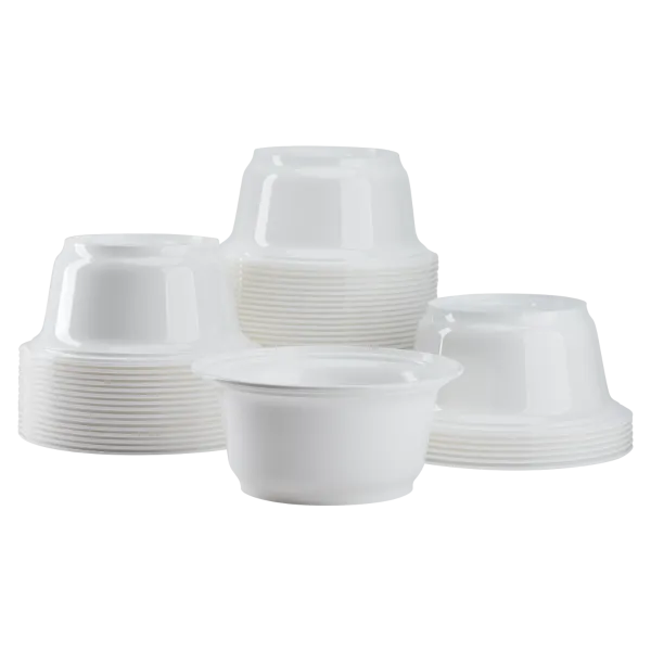 [300 ct] 36 oz Disposable Bowls | White | Injection Molded PP | 179 mm