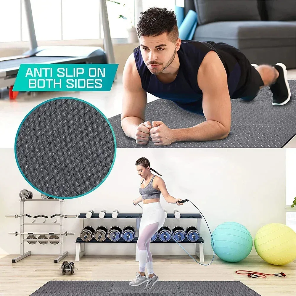 4~12Pcs Puzzle Fitness Mat, Eva Interlocking Foam Floor Tiles for Home Gym, Home Gym Equipment Mat, Non-Slip Floor Mat for Kids