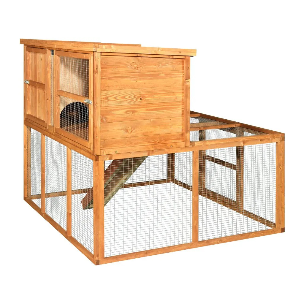 4ft Kendal Guinea Pig Hutch and Run Combo | The Best 4ft Hutch &amp; Run For Compact Spaces | Deepest 4ft Hutches On The Market