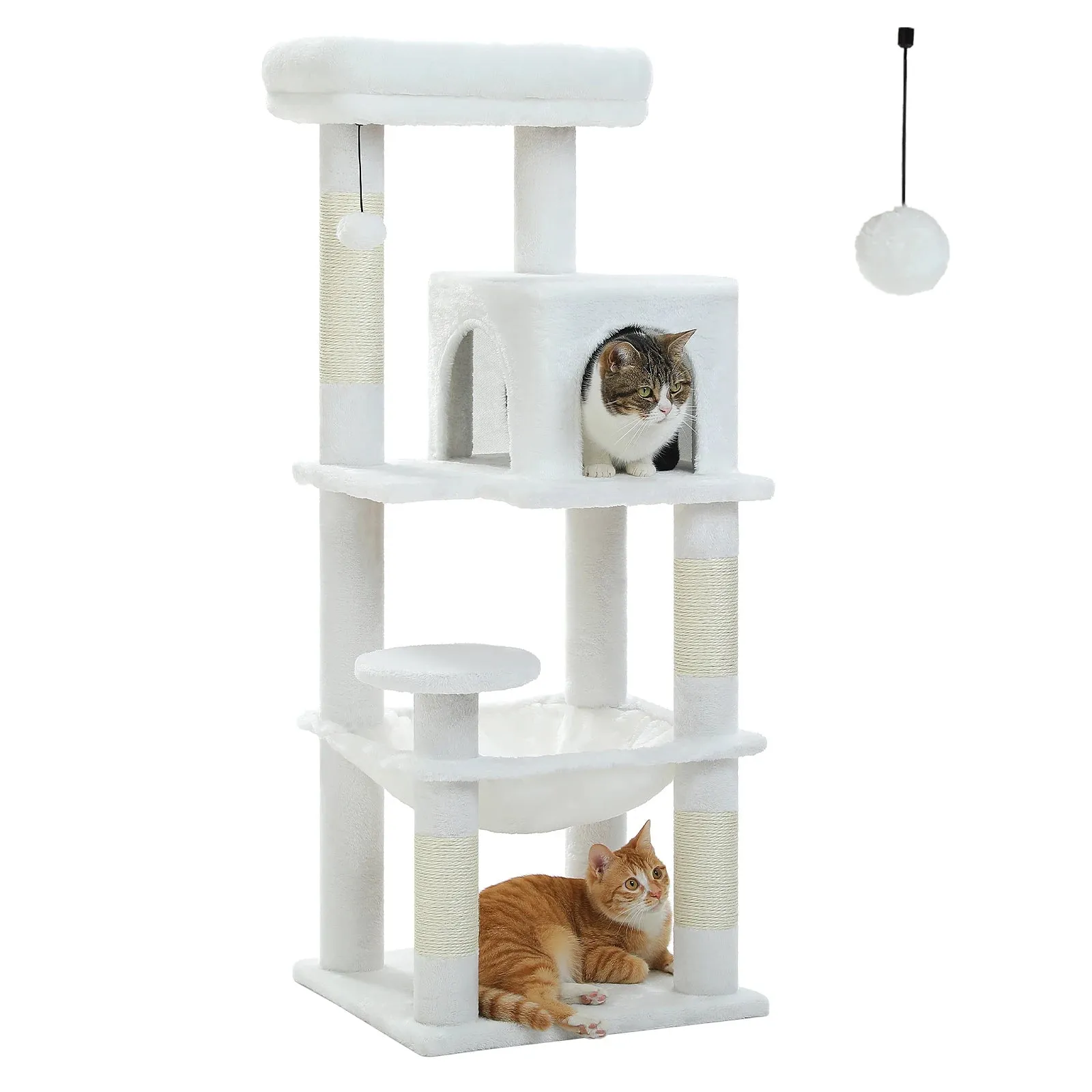 5-Level Indoor Cat Tree with Metal Frame and Top Perch