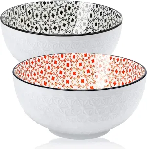 68 OZ Super Round Fine Porcelain Cereal  Bowl Set