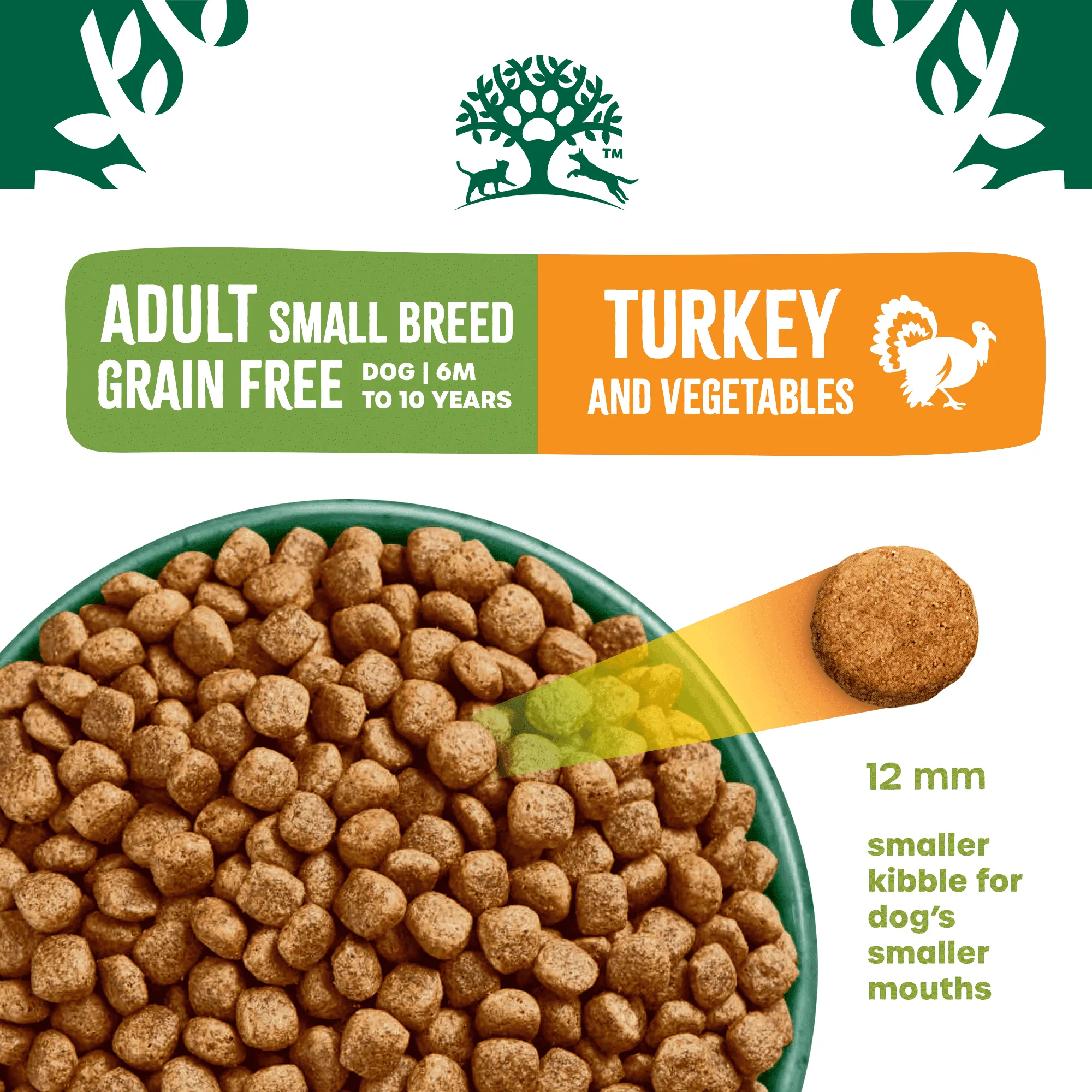 Adult Turkey & Veg Grain Free Small Breed Dry Dog Food