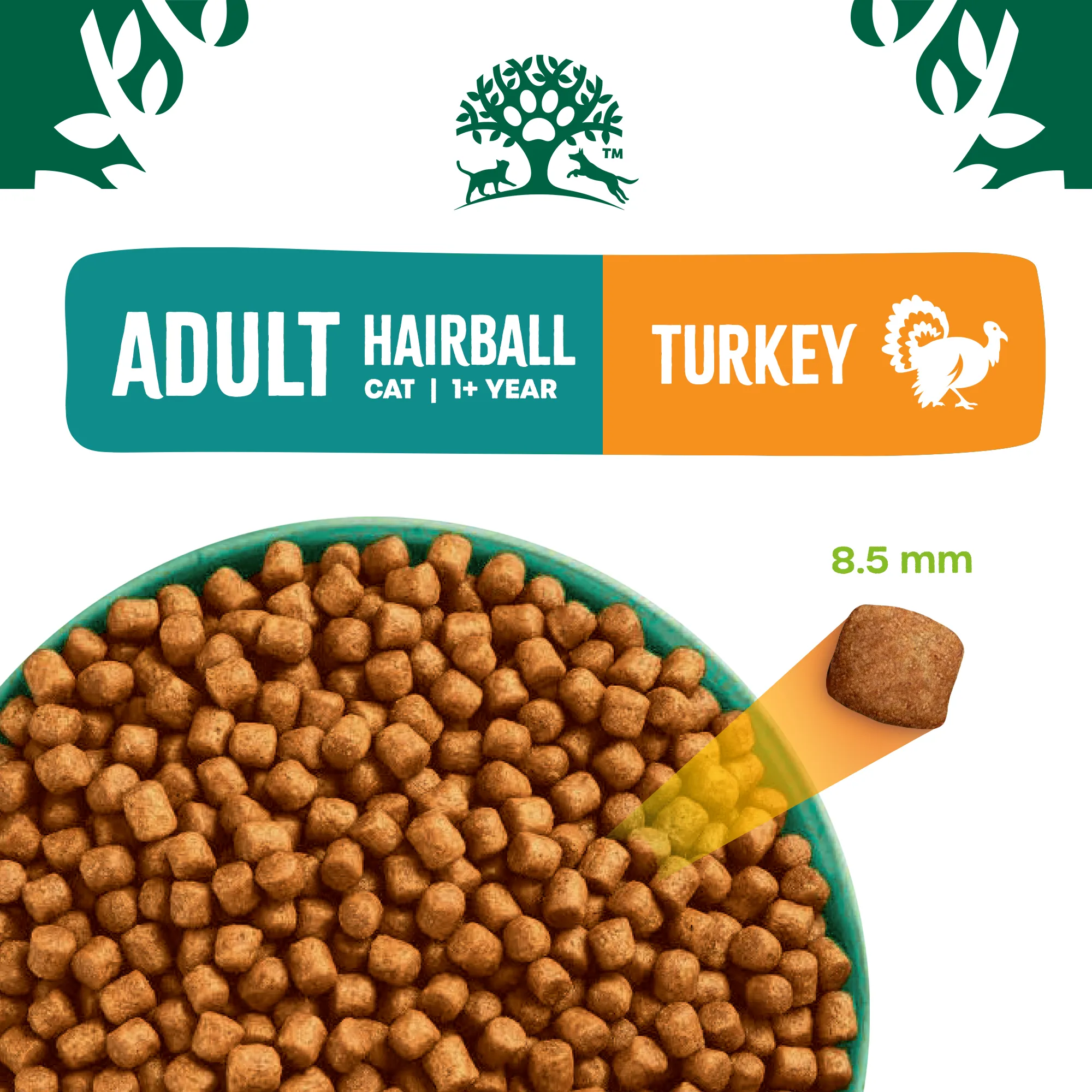 Adult Turkey Hairball Dry Cat Food