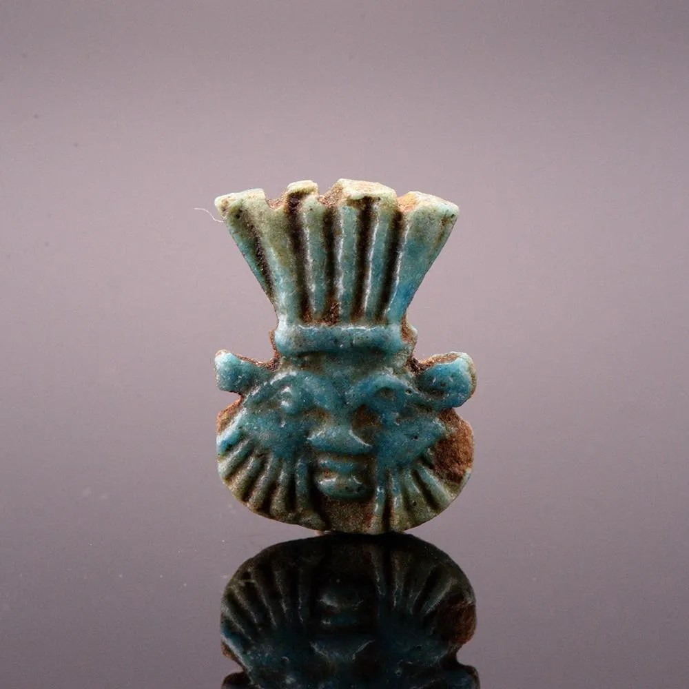 An Egyptian Faience Amulet of the God Bes, Late Period, ca. 700 - 332 BCE