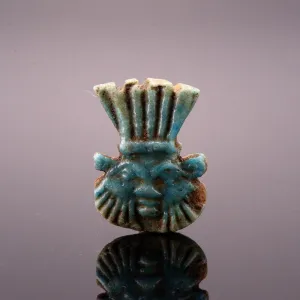 An Egyptian Faience Amulet of the God Bes, Late Period, ca. 700 - 332 BCE