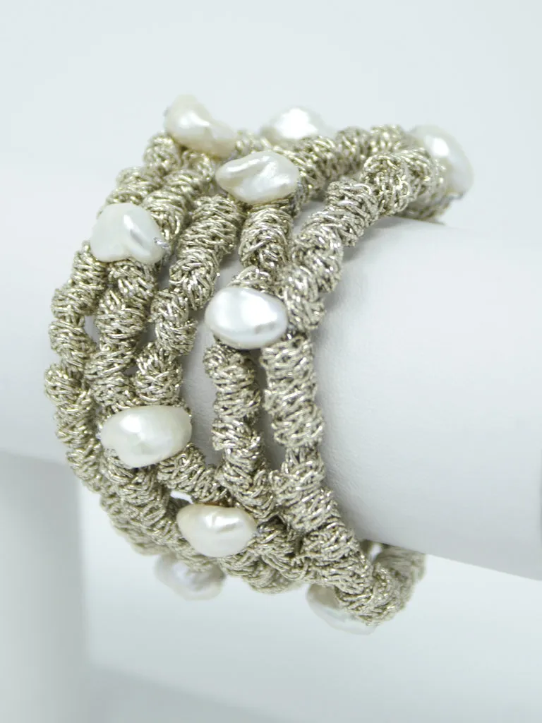 Celia Pearl Wrap Bracelet by MELA