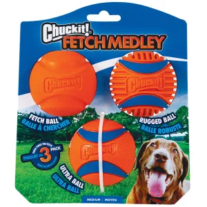 Chuckit! Fetch Medley Gen3 Balls Medium Dog Toy 3 Pack