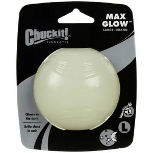 CHUCKIT - Max Glow Ball Dog Toy Large - 3" Diameter