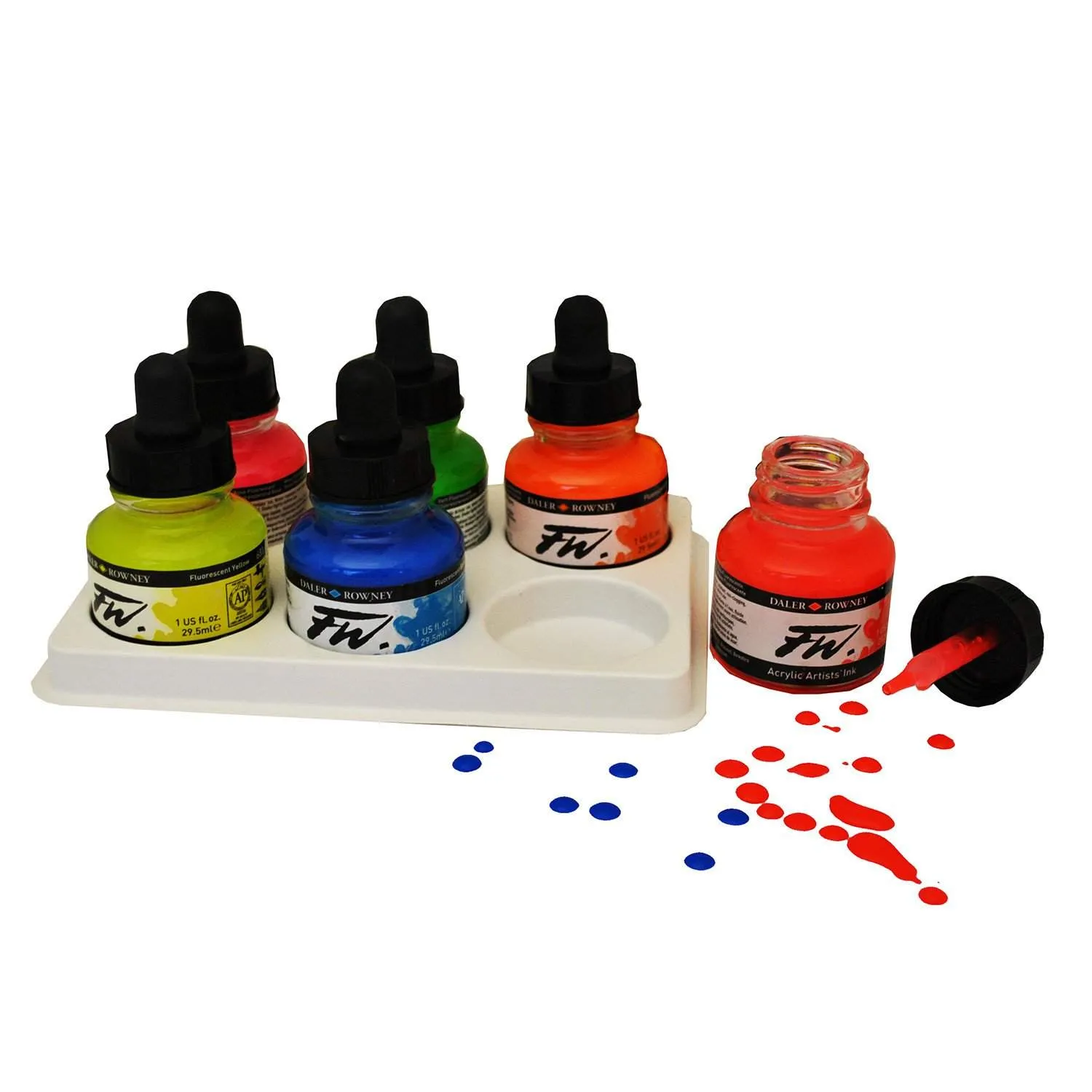 Daler Rowney FW Acrylic Ink 6 Neon Color Set 29.5ml