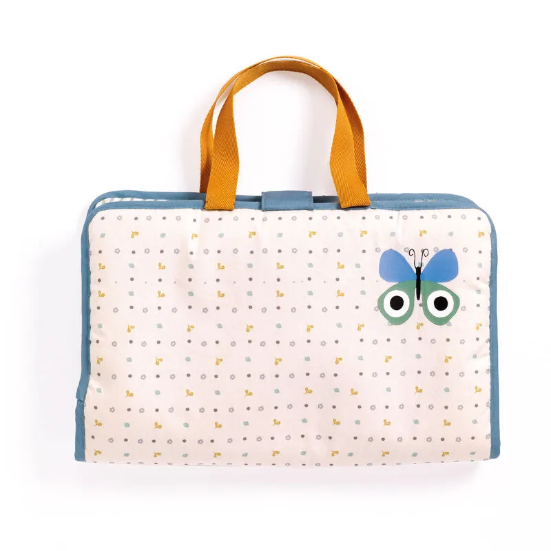 Doll Changing Bag Set (Blue Lines)