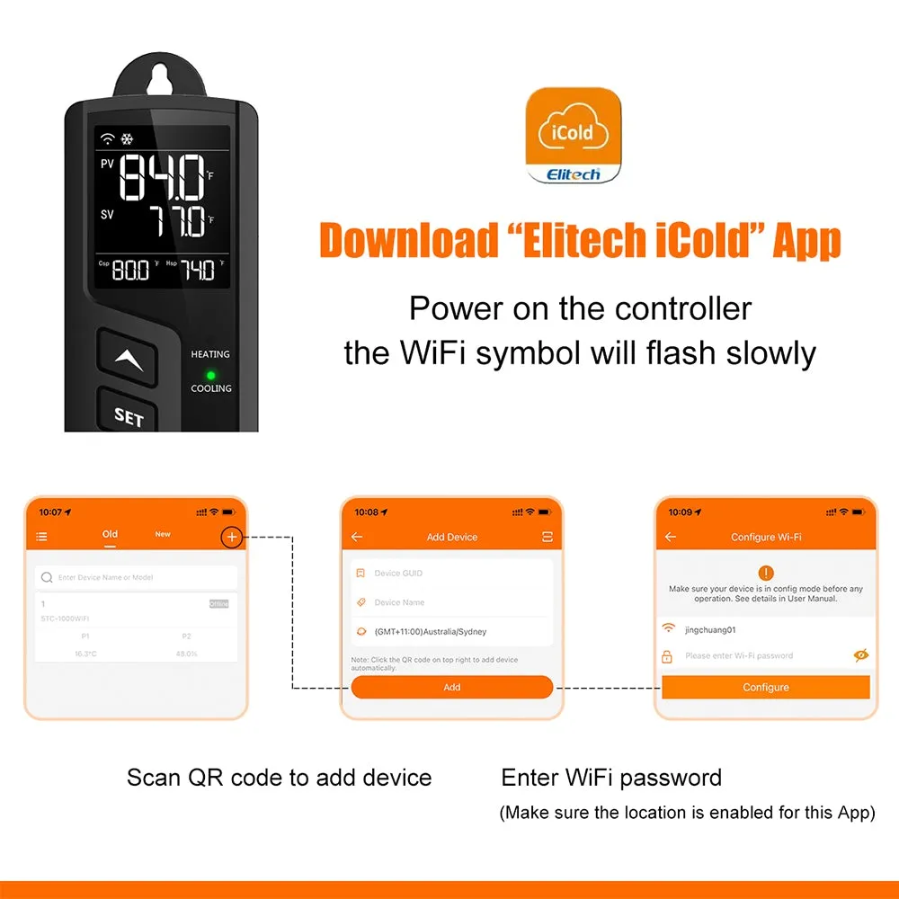 Elitech STC-1000WiFi Remote Digital Temperature Controller