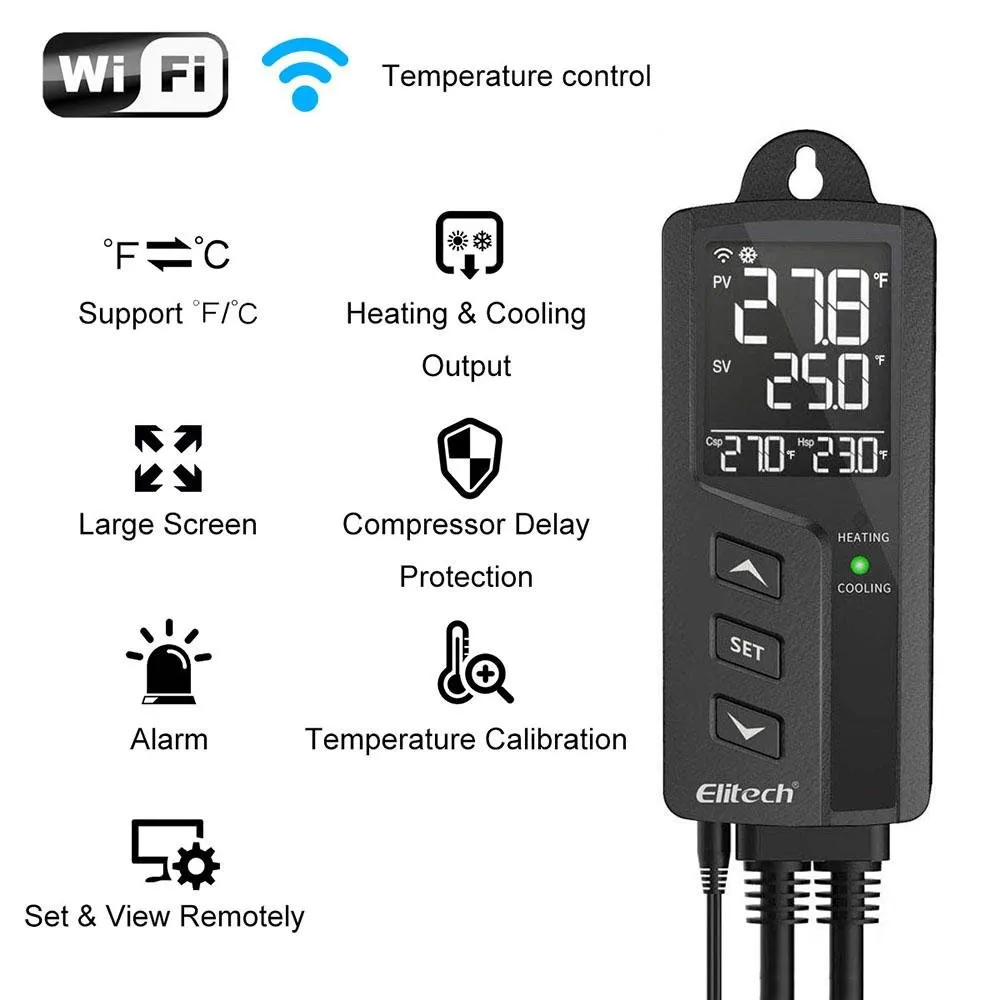 Elitech STC-1000WiFi Remote Digital Temperature Controller