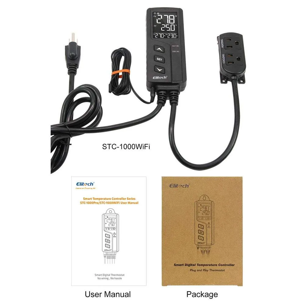 Elitech STC-1000WiFi Remote Digital Temperature Controller