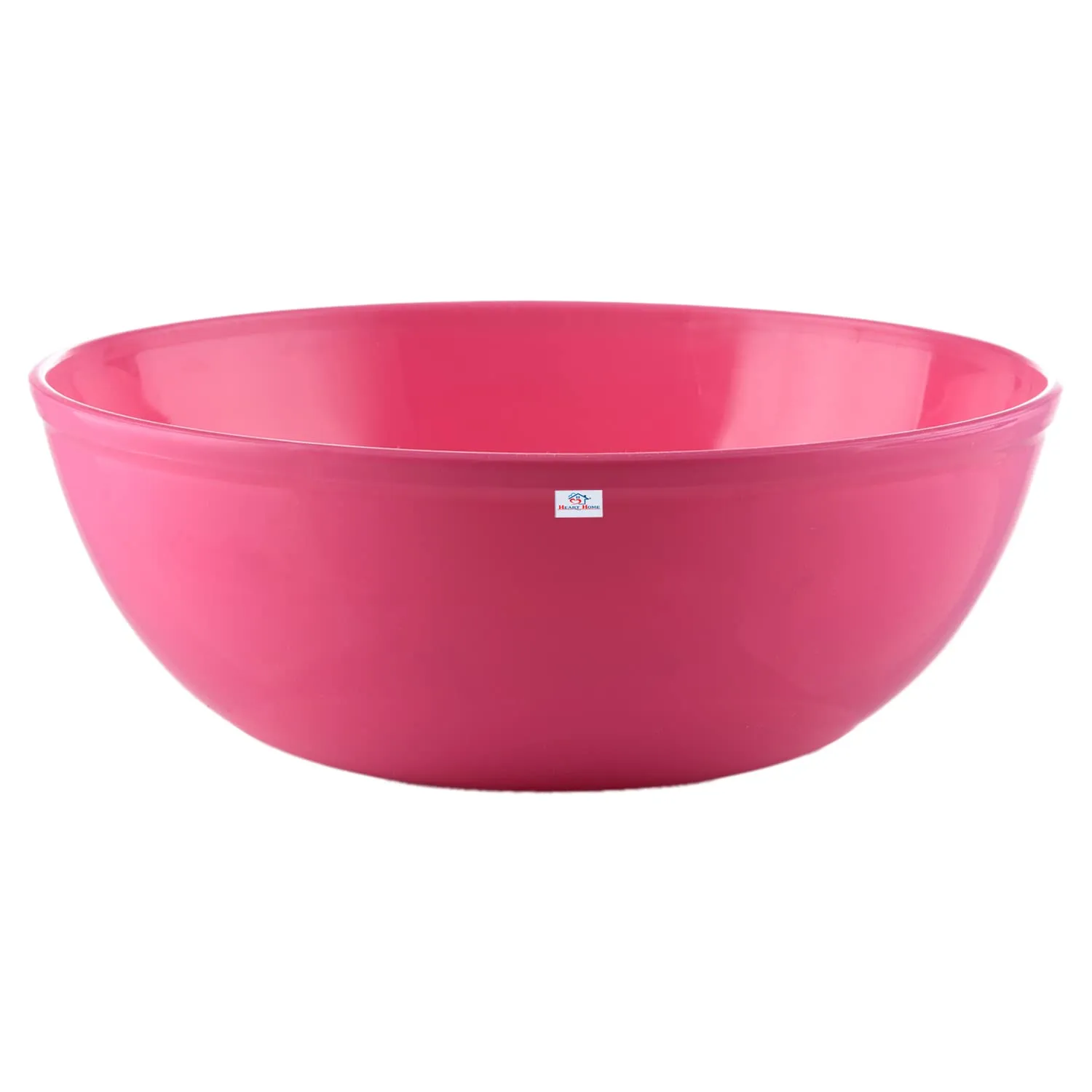 Heart Home Bowls|Plastic Dishwasher Safe Bowl|Multipurpose Serving Bowls|Bowls for Kitchen|Microwave Safe Bowls for Salad|Soup|Pasta|2000 ML|Pack of 3 (Pink)