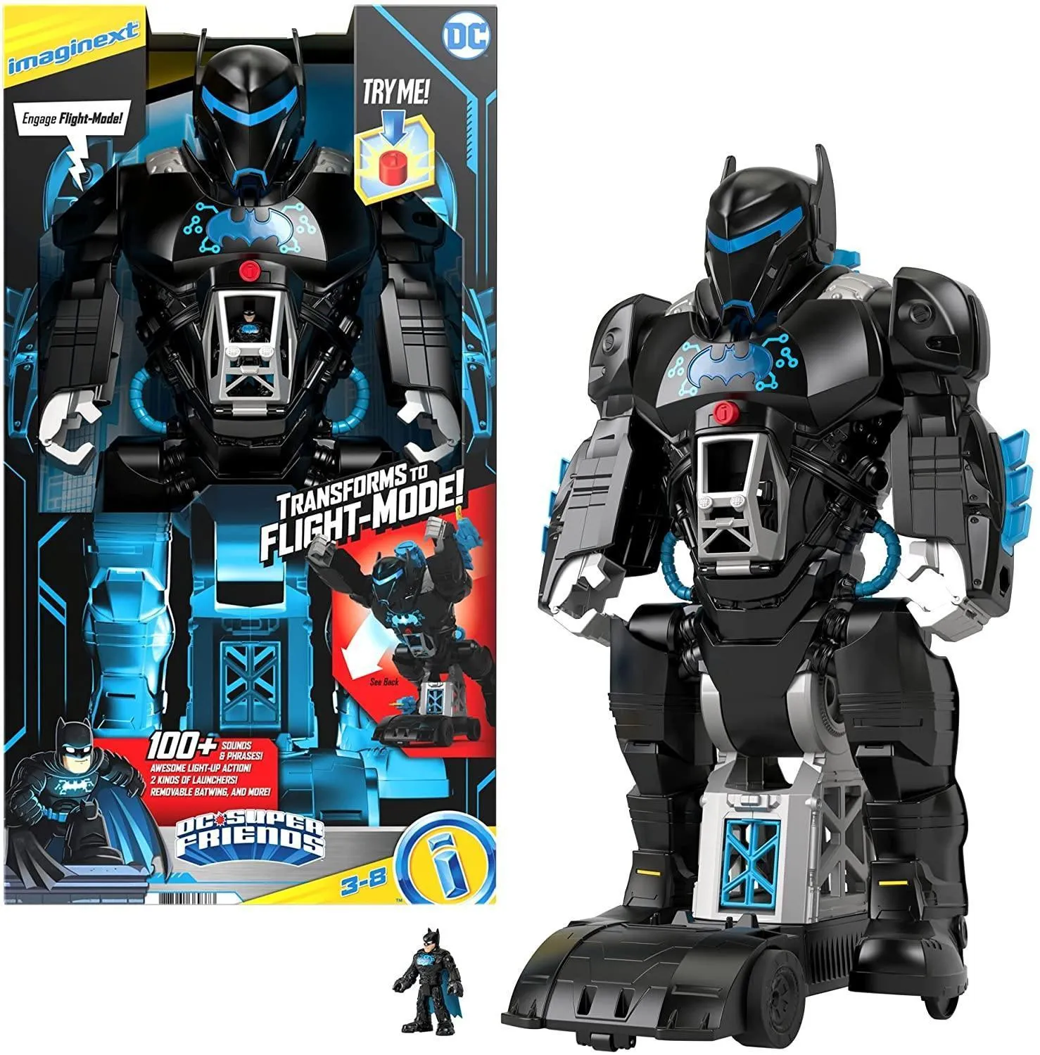 Imaginext DC Super Friends Bat-Tech BatBot and Batman Robot