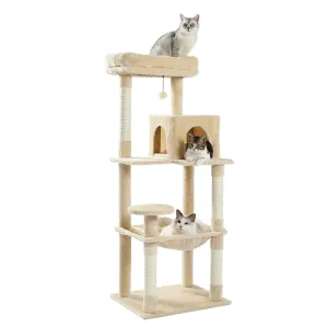 Indoor Cat Tree Tower with Self Groomer