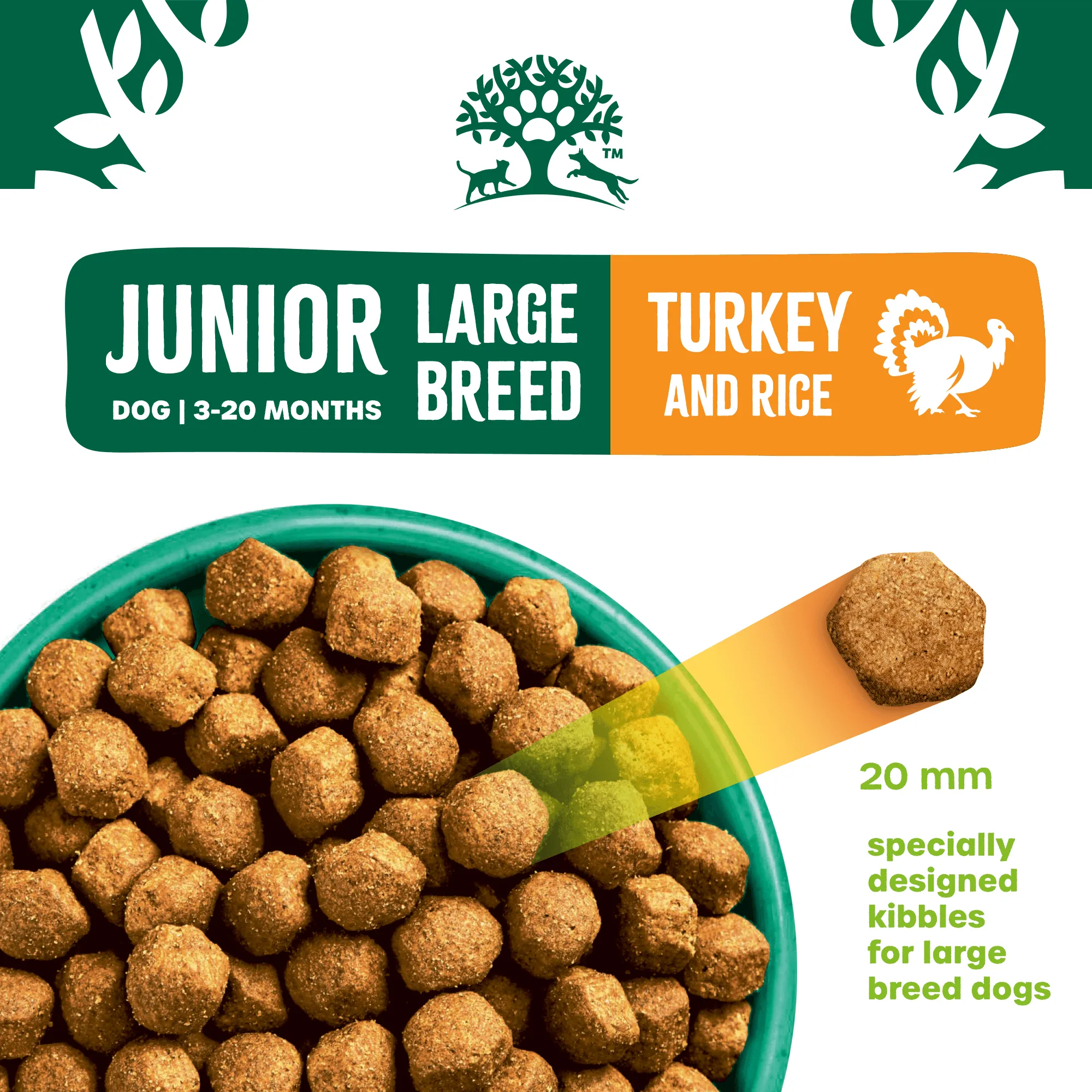 Junior Turkey & Rice Large Breed Dry Dog Food