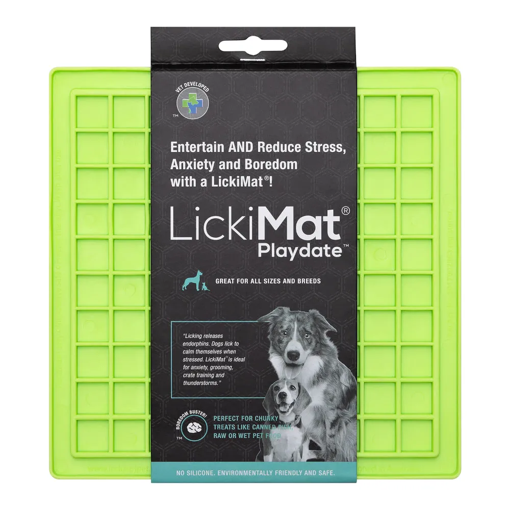 LickiMat Dog Lick Mats Slow Feeders Classic Playdate 10 Colours