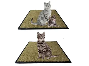 Mats Avenue Cat Scratch Mat Claw Pad and Sleeping Mat Hand Made , 45x45 cm Set of 2