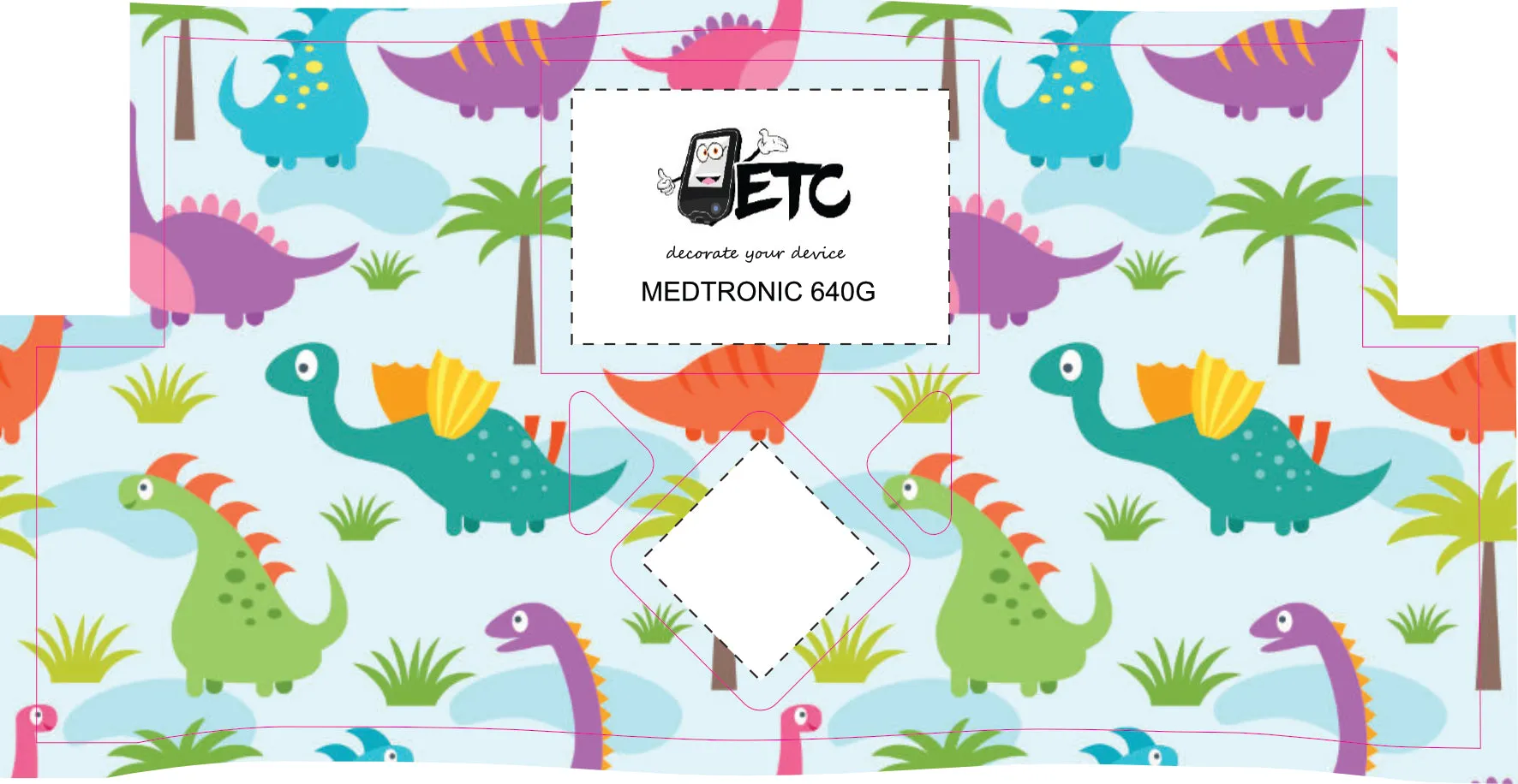 Medtronic 640/670/780G Pump Sticker (Dinosaurs)