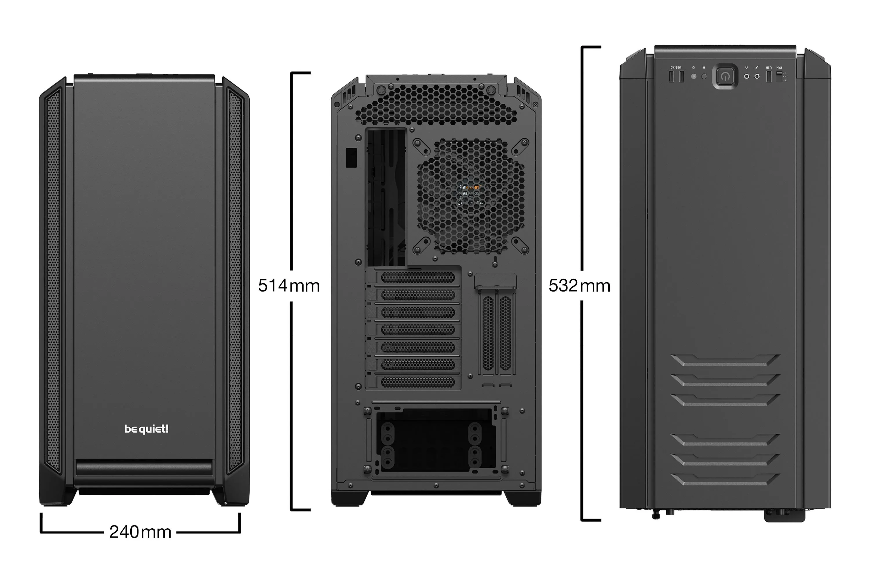 Midi Be Quiet! Silent Base 601 Window Black