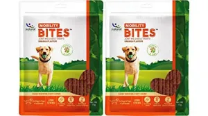 Natural Remedies Mobility Bites, Joint Wellness Treats, Banana Flavour, 75gm x 2 (Pack of 2 Treats)