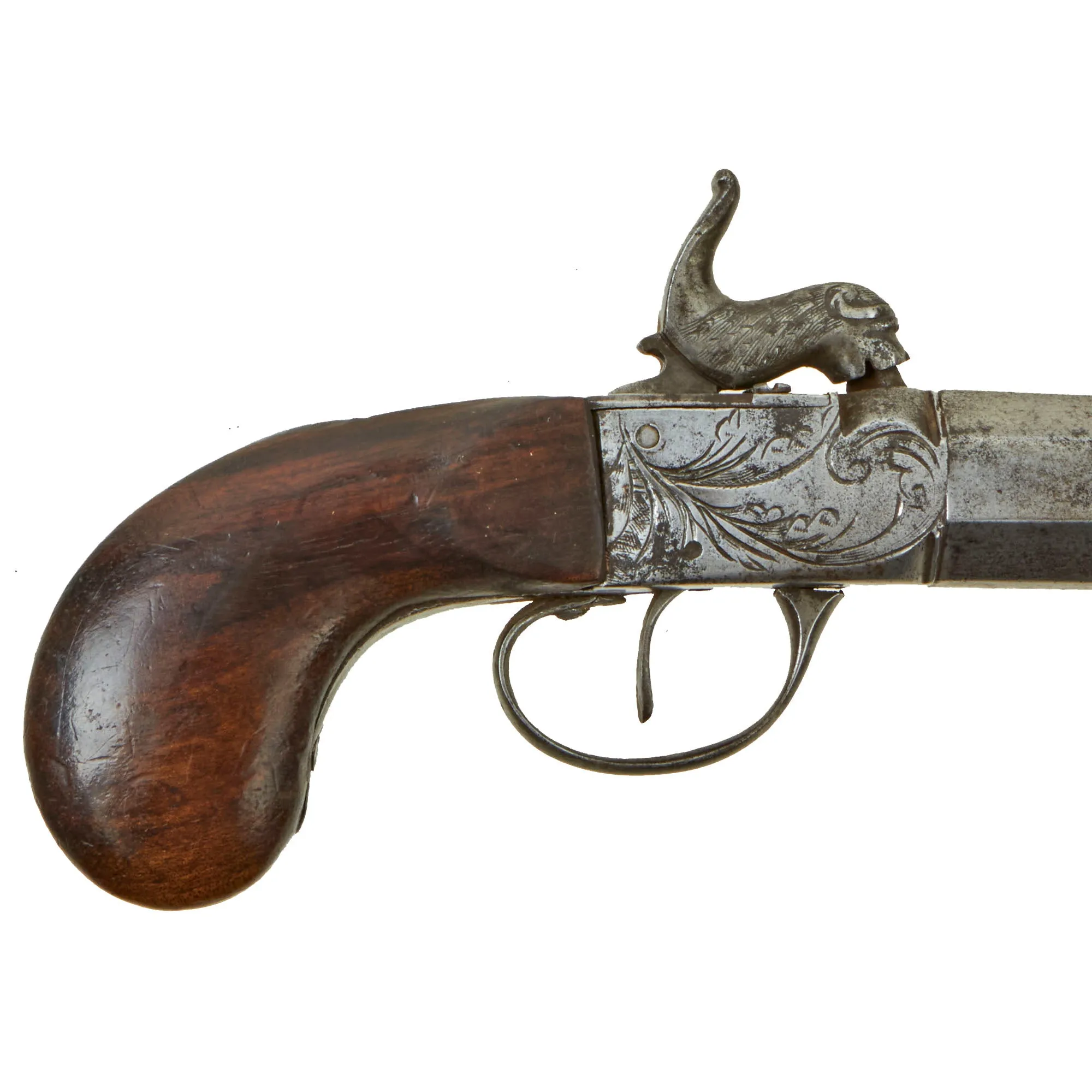 Original 19th Century U.S. "Man Stopper" Pocket Percussion Pistol with .70" Bore Octagonal Barrel - Circa 1850