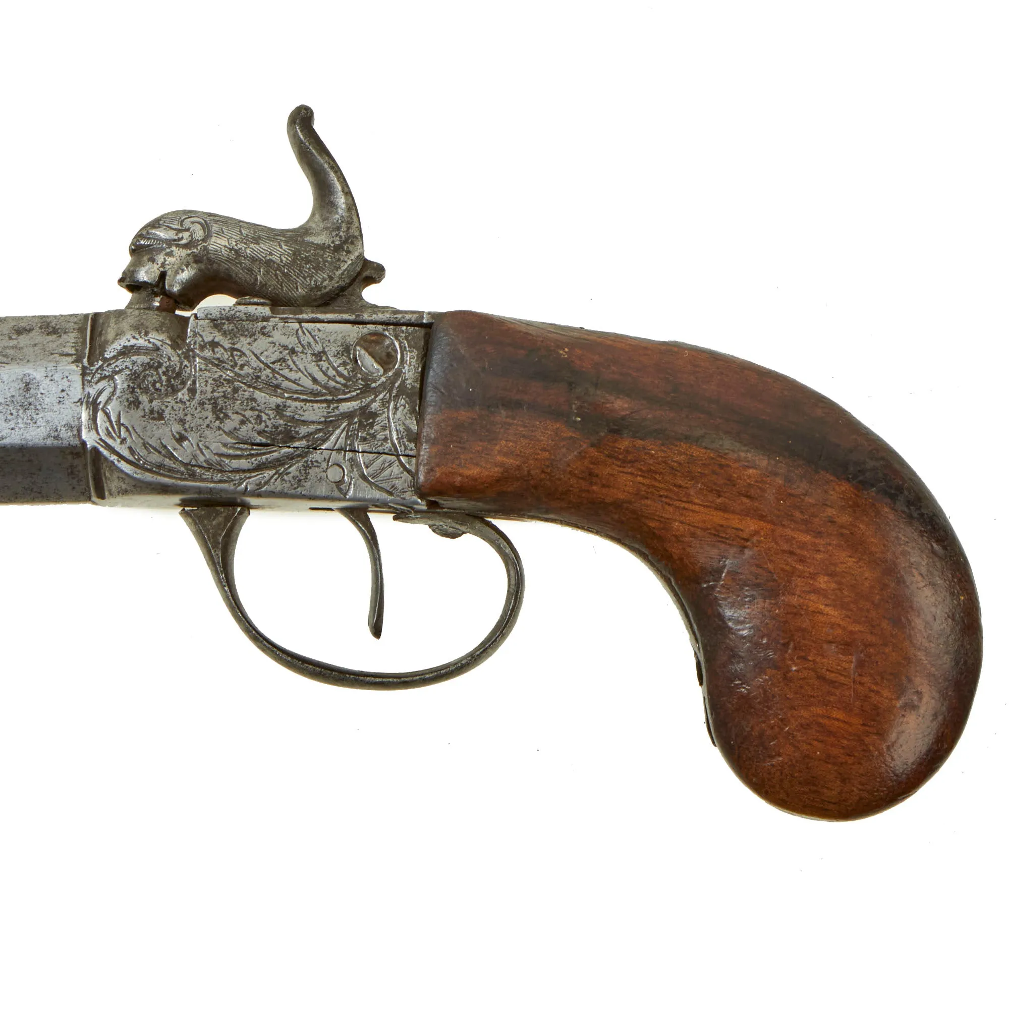 Original 19th Century U.S. "Man Stopper" Pocket Percussion Pistol with .70" Bore Octagonal Barrel - Circa 1850