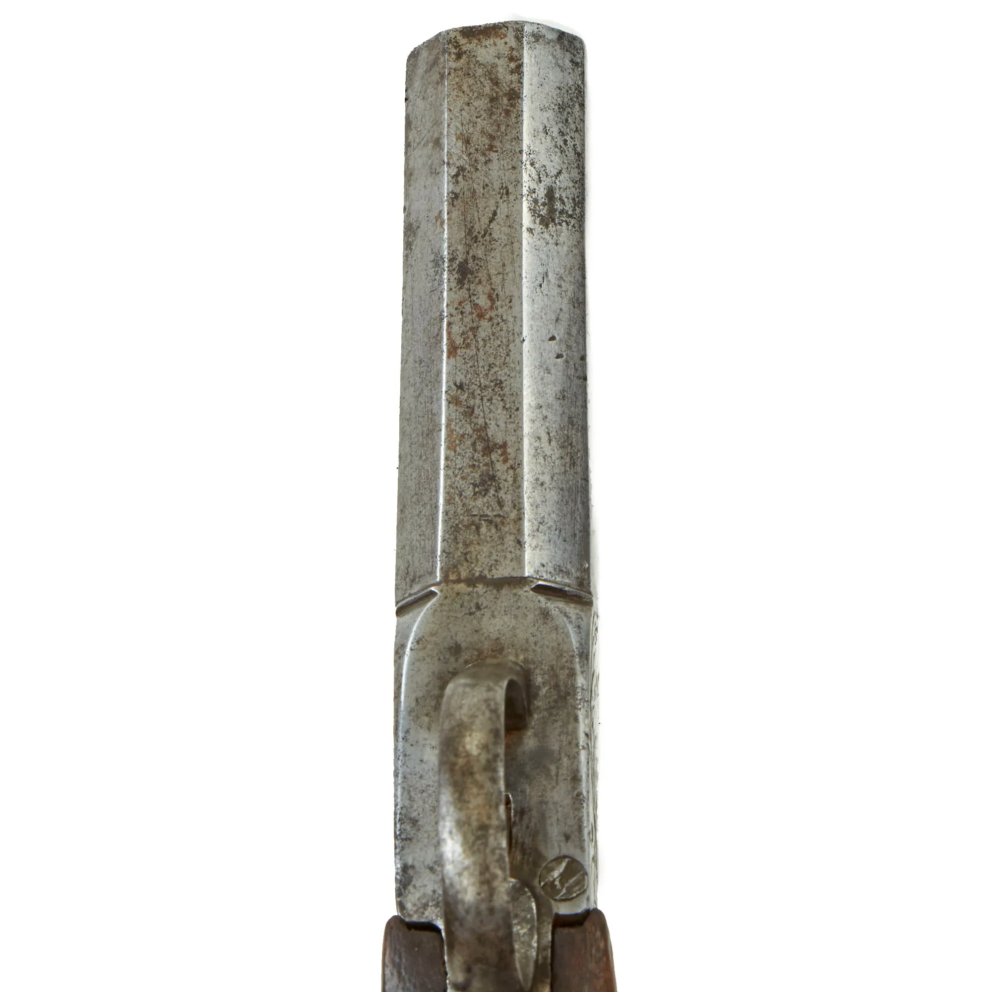 Original 19th Century U.S. "Man Stopper" Pocket Percussion Pistol with .70" Bore Octagonal Barrel - Circa 1850