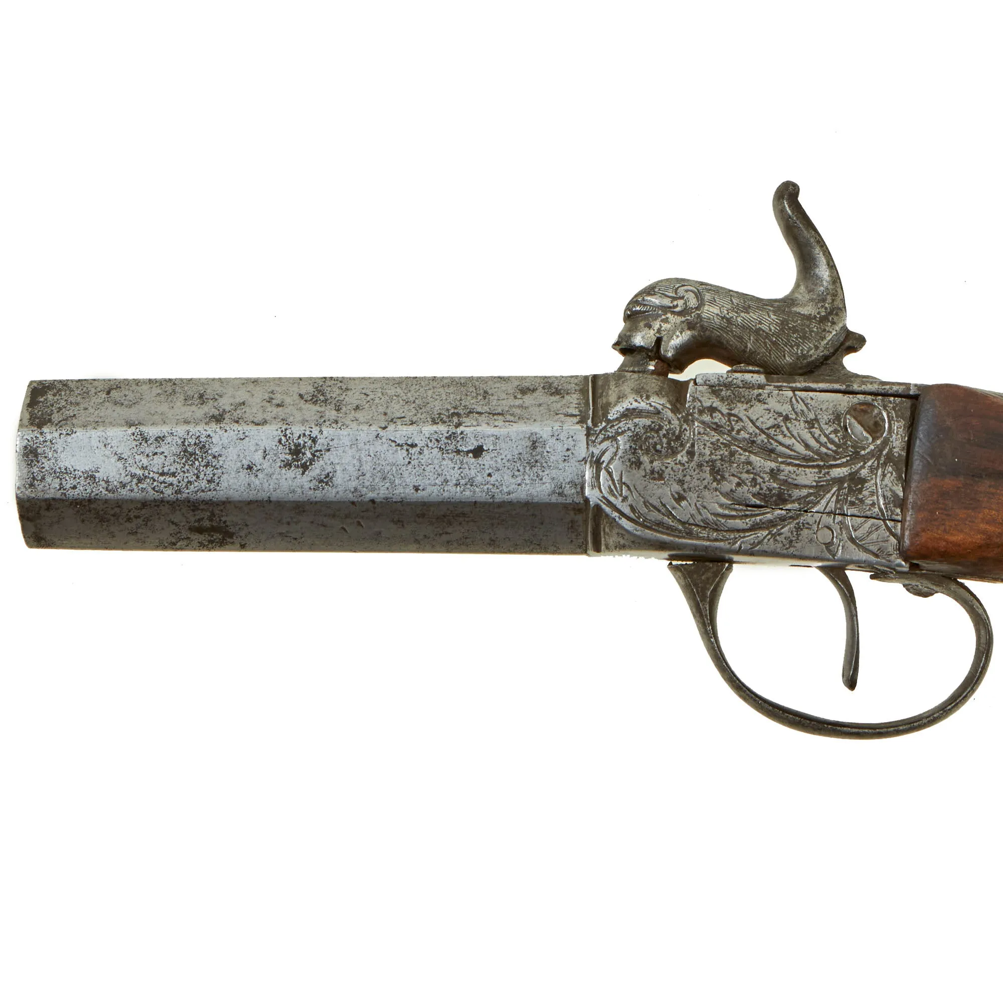 Original 19th Century U.S. "Man Stopper" Pocket Percussion Pistol with .70" Bore Octagonal Barrel - Circa 1850