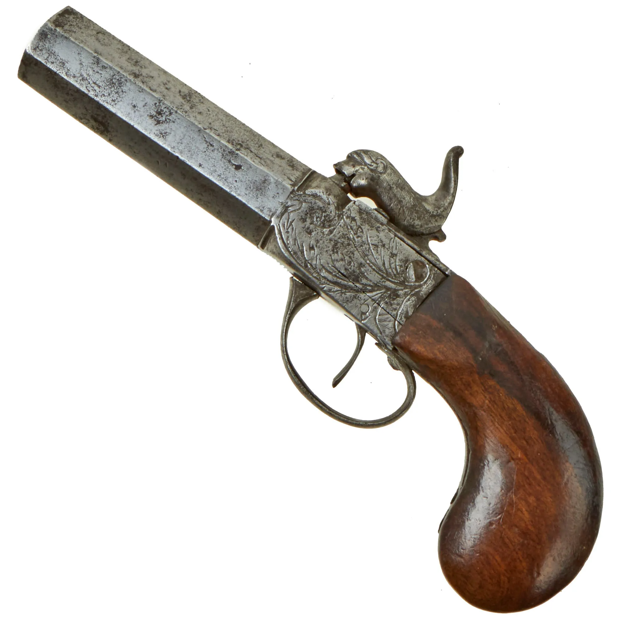 Original 19th Century U.S. "Man Stopper" Pocket Percussion Pistol with .70" Bore Octagonal Barrel - Circa 1850