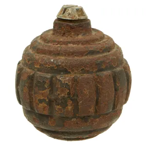 Original German WWI Model 1915 n/A Ball Hand Fragmentation Inert Grenade with Transport Plug - Kugelhandgranate