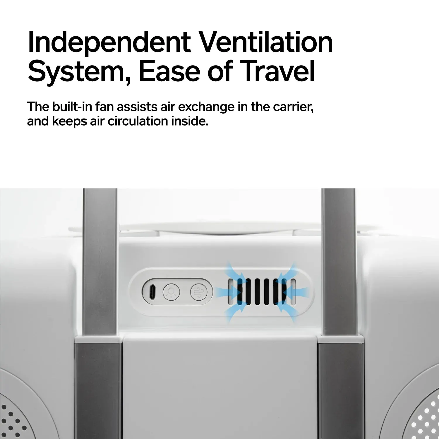 pidan - Wheeled Pet Carrier - Ventilation Type