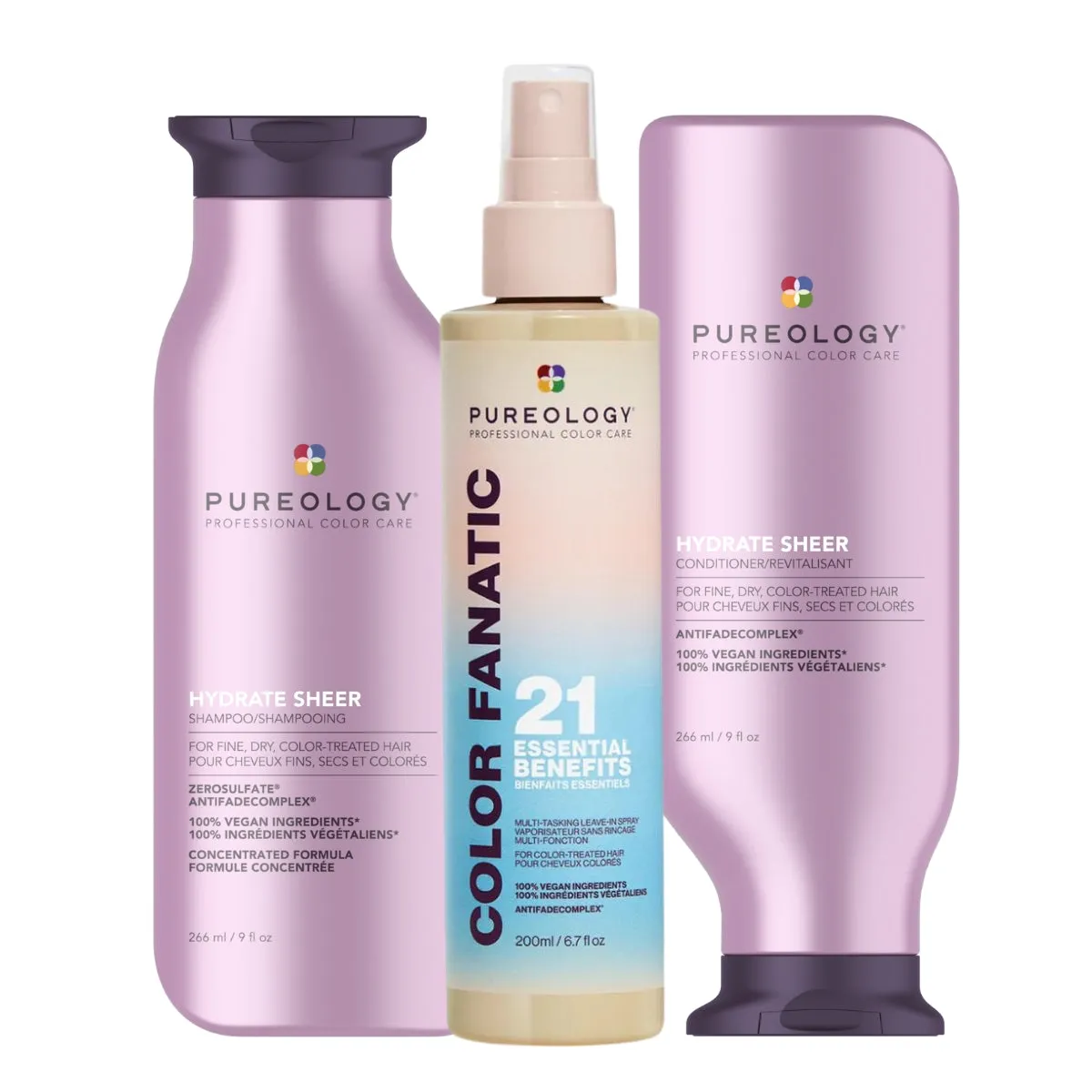 Pureology Hydrate Sheer Trio Bundle For Fine Dry Hair