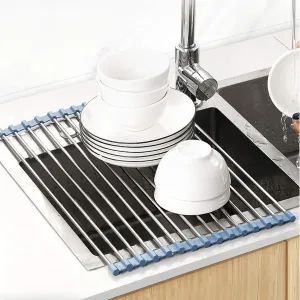 Roll up Over The Sink | Stainless Steel Dish Drying Rack