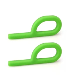 Safe-O-Kid® P-Shape Chewy Tube for Autism- (Green Pack of 2)