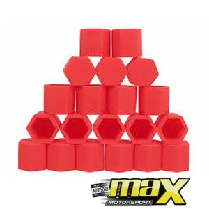 Silicone Protective Wheel Nut Covers (Red)