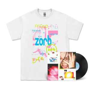 Sycco / Zorb LP Black Eco-Wax Vinyl & Collage White T-Shirt Bundle