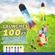 Terra Toy Rocket Launcher for Kids, Fun Outdoor Toys for Kids, Sturdy Launcher Stand With 2 Foot Launch Pads & 6 Colorful Foam Rockets