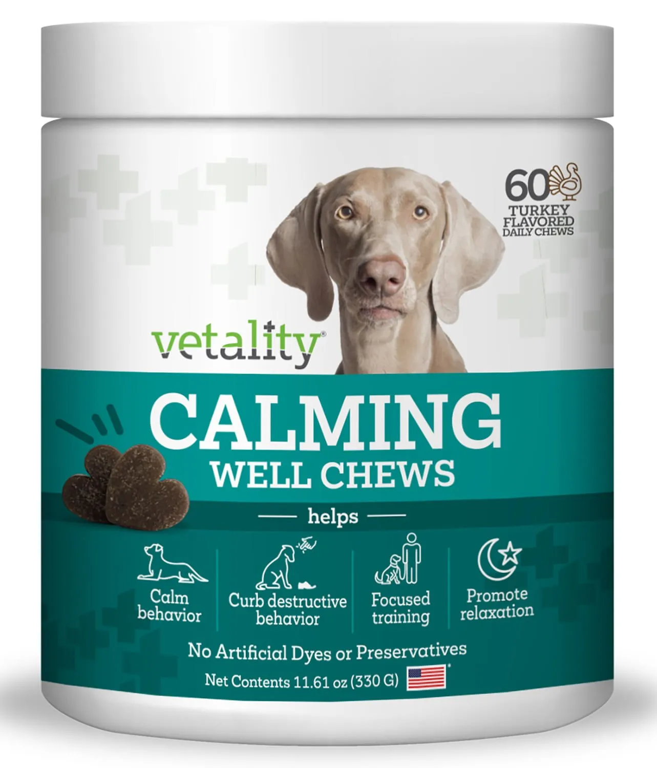 Triple Action Calming Sniffer Soft Chews for Dogs, 60 ct