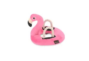 Tropical Paradise Squeaky Plush Dog toys, Flamingo Float