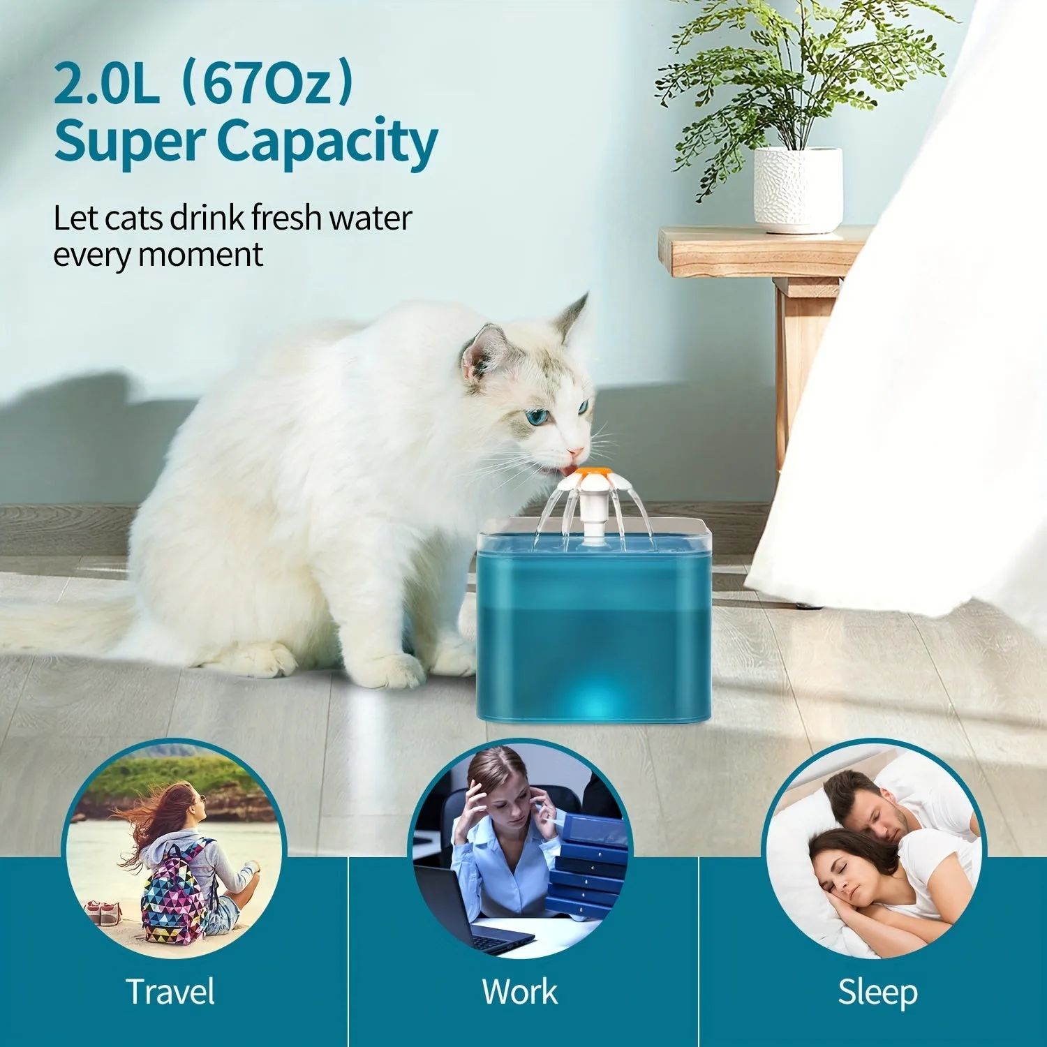 USB Automatic Pet Water Fountain Keep Your Pets Hydrated