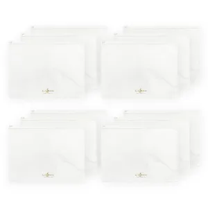 White Zip 'n' Keep Pouches Bundle (12 pcs)