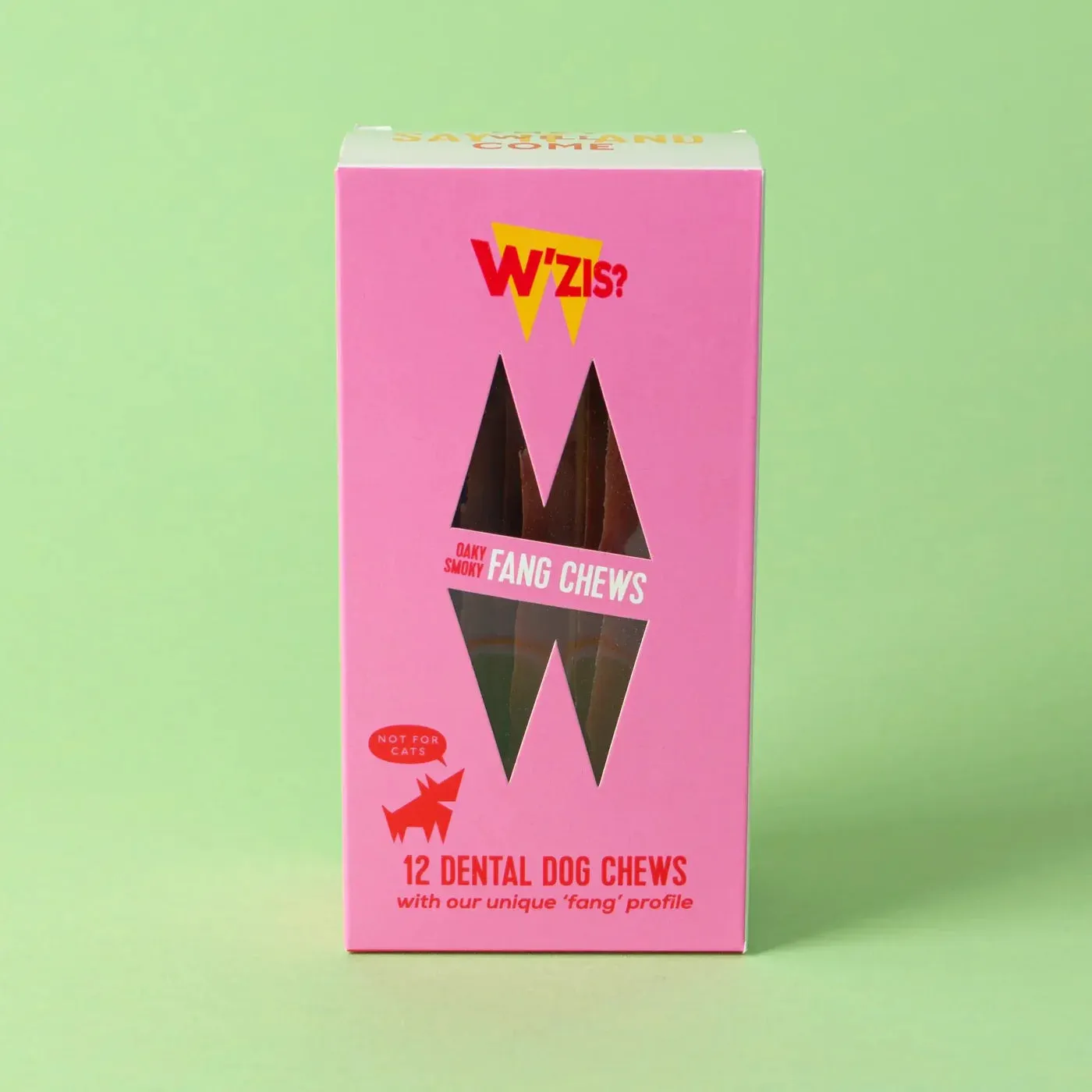 W’ZIS? Smoky Dental Fang Chews | Vegan, Low-Calorie Dental Care for Dogs