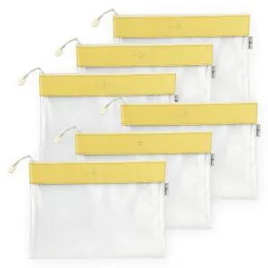 Yellow Zip 'n' Stash Pouches Bundle (6 pcs)