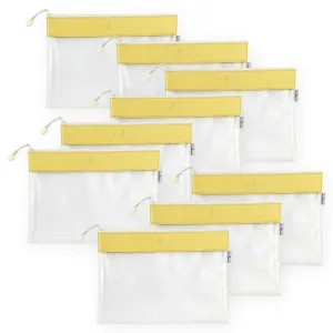 Yellow Zip 'n' Stash Pouches Bundle (9 pcs)