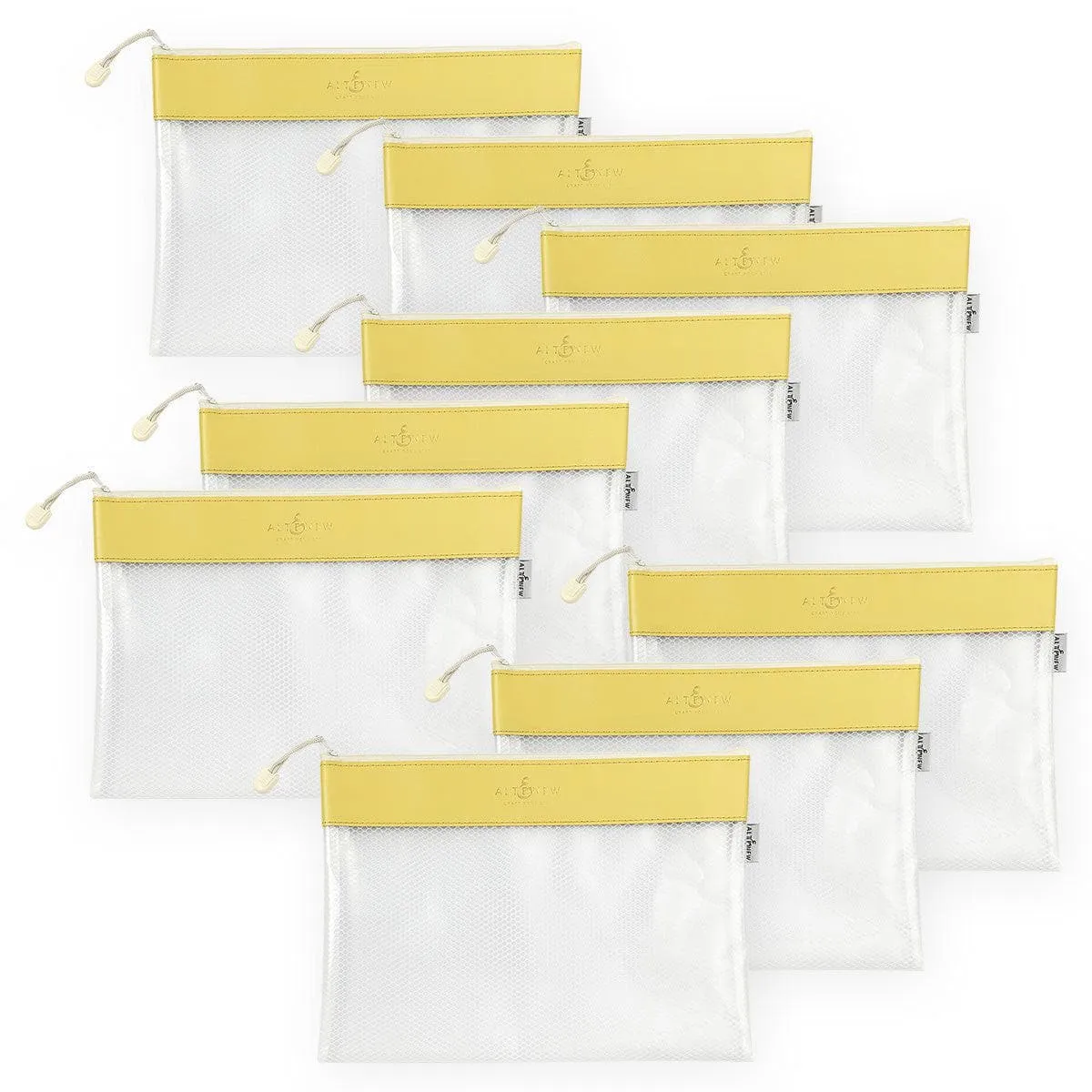 Yellow Zip 'n' Stash Pouches Bundle (9 pcs)